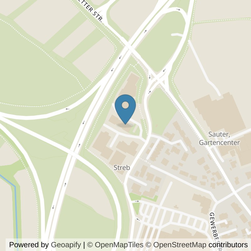 Map: location of Fitness-Loft Gundelfingen Nord in Gundelfingen-Nord