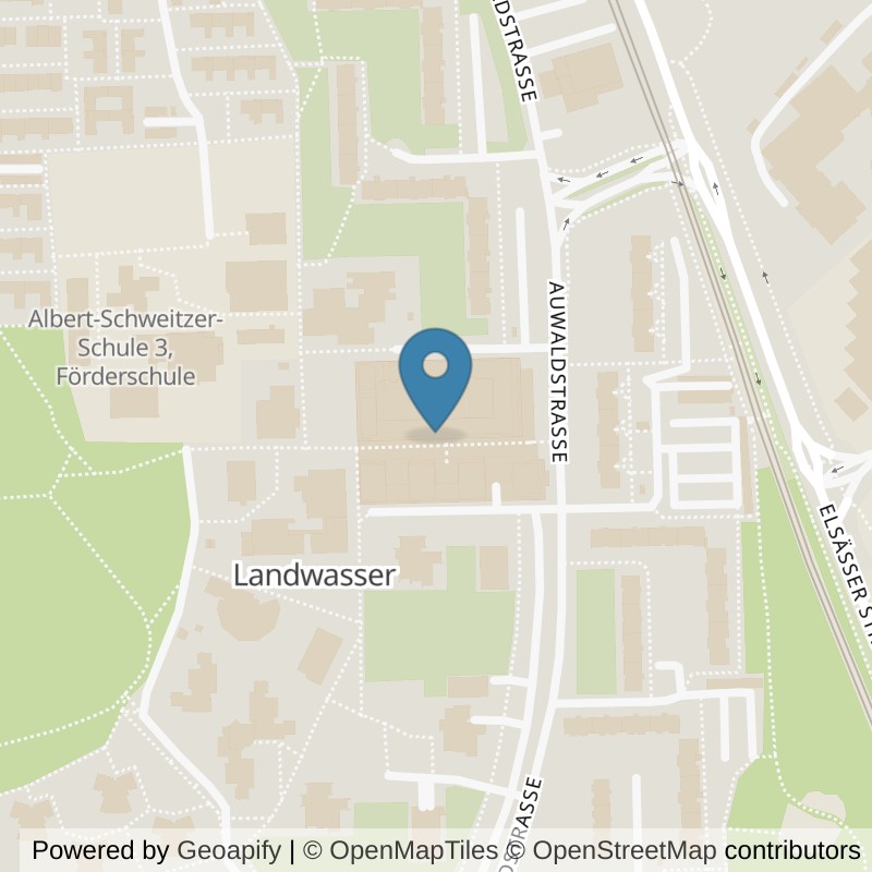 Map: location of Fitness-Loft Landwasser in Freiburg