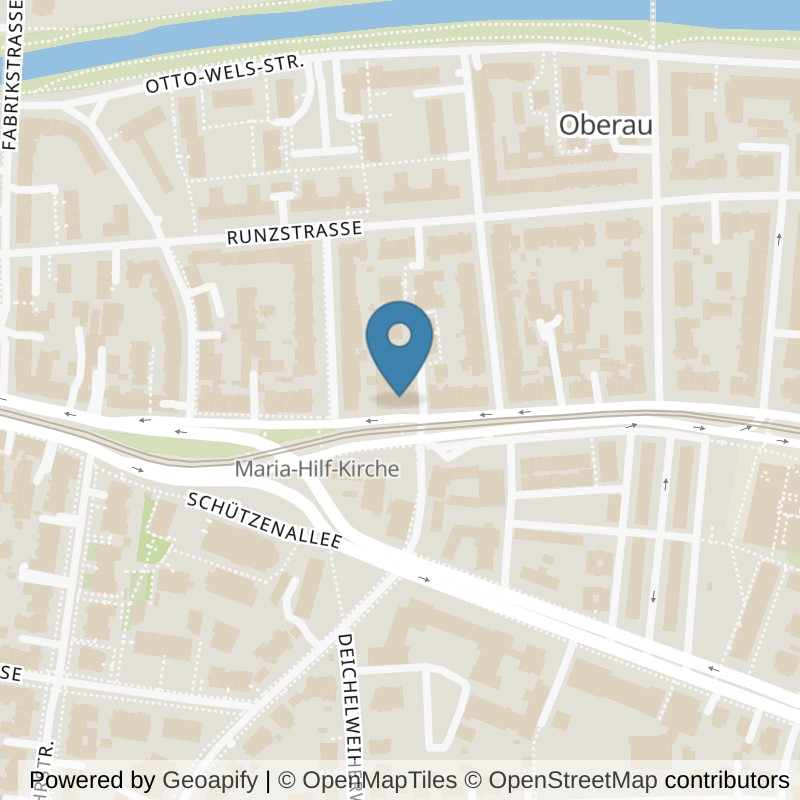 Map: location of Fitness-Loft Schwarzwaldstraße in Freiburg