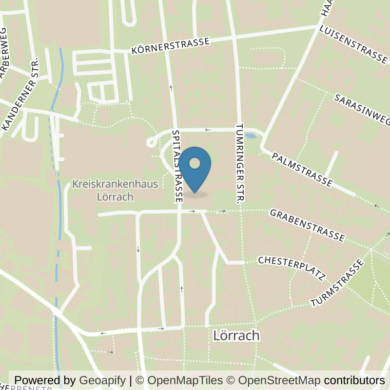 Map: location of Fitness-Loft Senser Platz in Lörrach