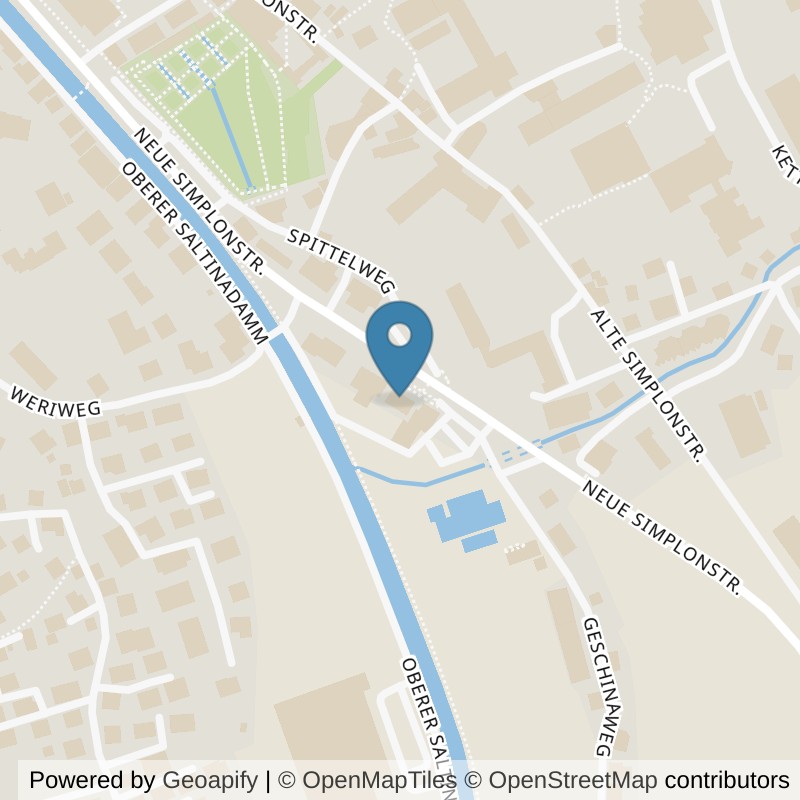 Map: location of Fitness Palace in Brig-Glis