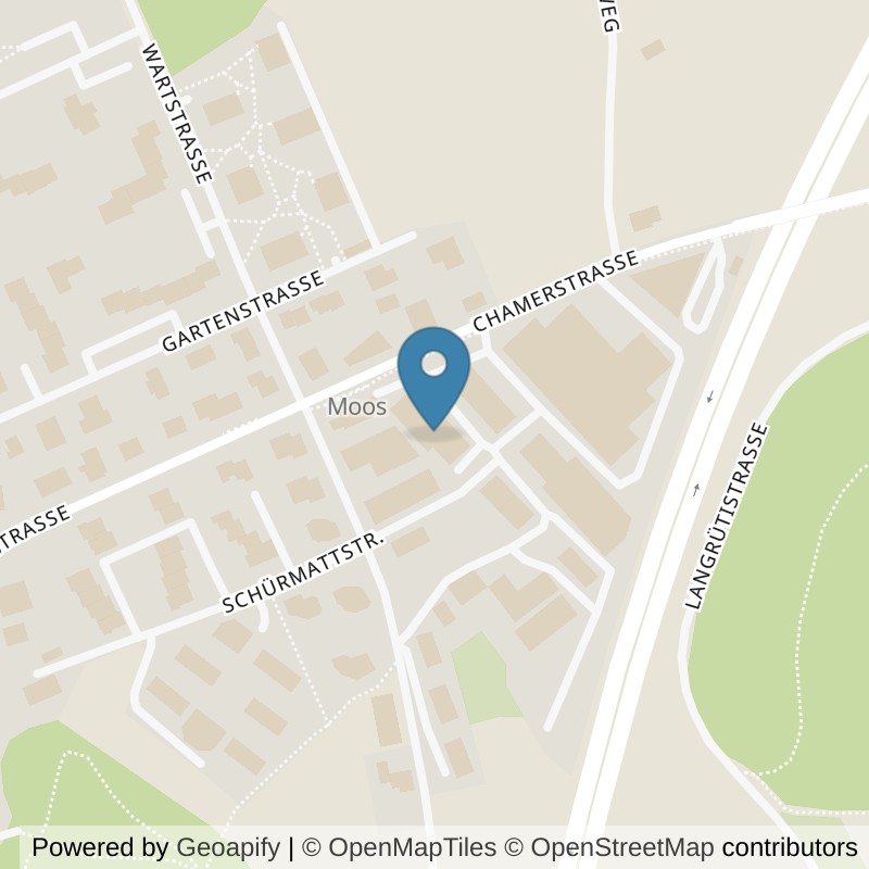 Map: location of Fitness Paradies in Hünenberg