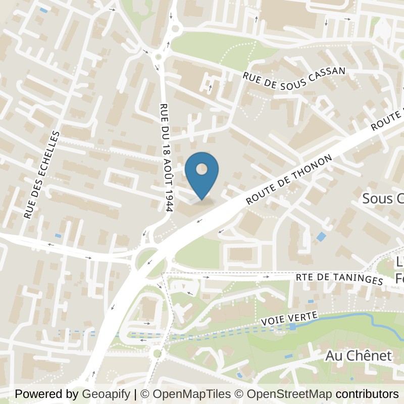 Map: location of Fitness Park Annemasse in Annemasse Haute-Savoie