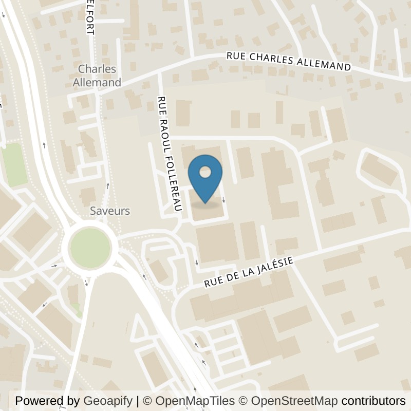 Map: location of Fitness Park Audincourt in Audincourt Doubs