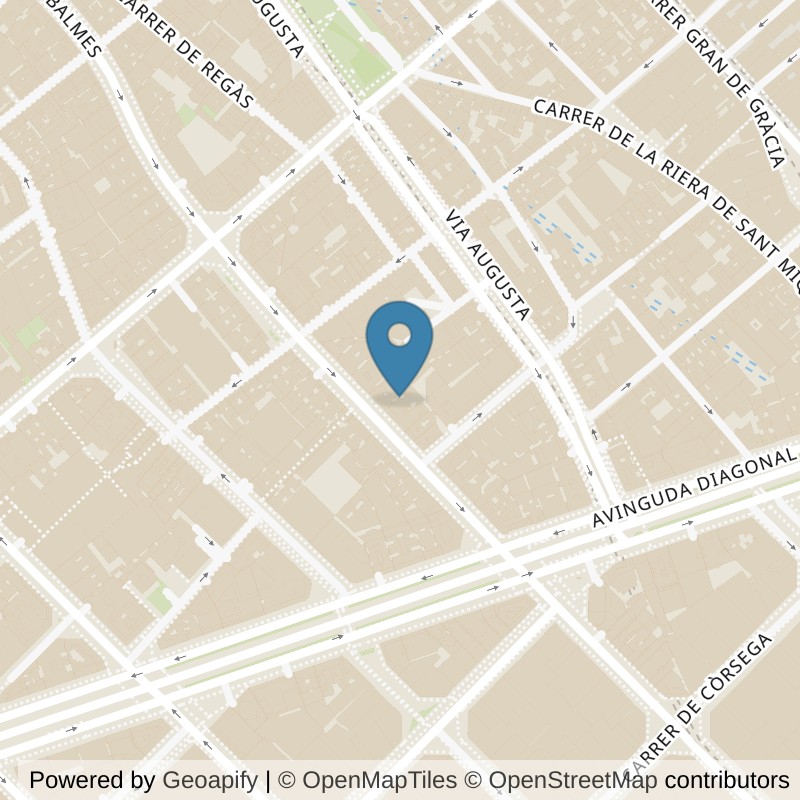 Map: location of Fitness Park Barcelona - Balmes in Barcelona