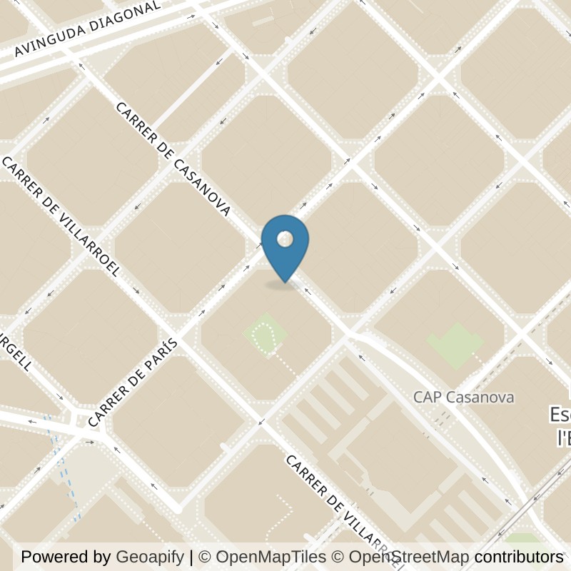 Map: location of Fitness Park Barcelona - Casanova in Barcelona