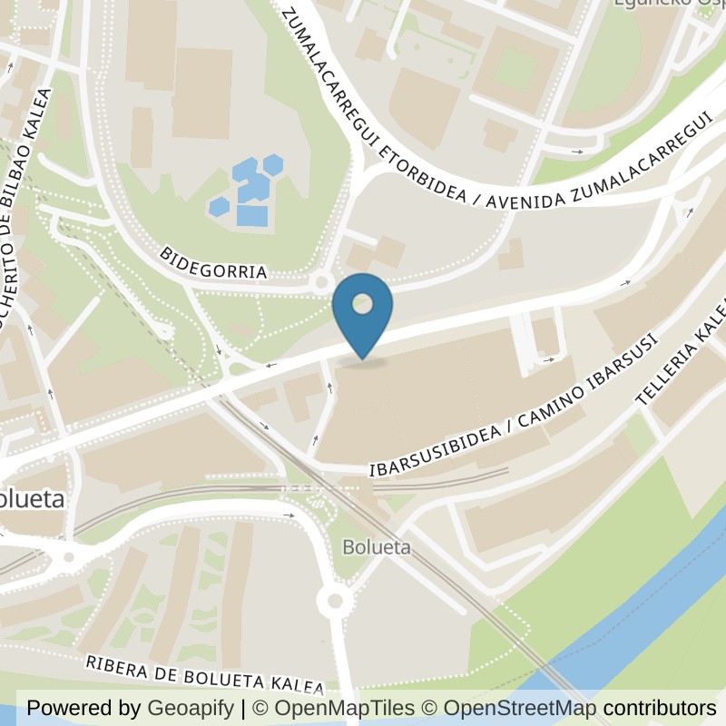 Map: location of Fitness Park Bilbao - Bolueta in Bilbao