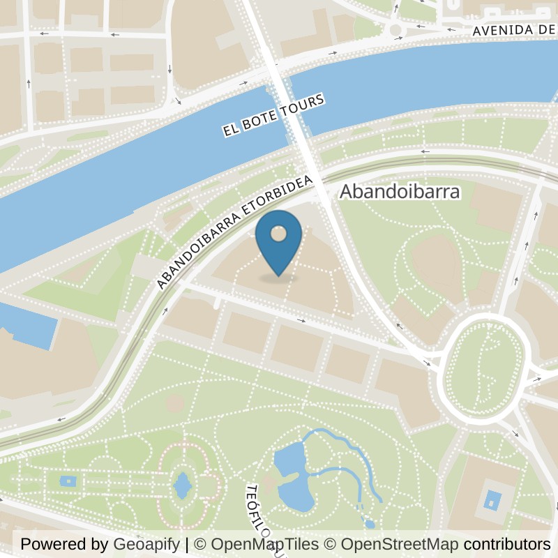 Map: location of Fitness Park Bilbao - Zubiarte in Bilbo