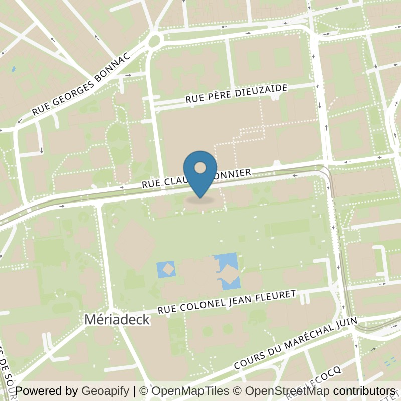 Map: location of Fitness Park Bordeaux - Mériadeck in Bordeaux