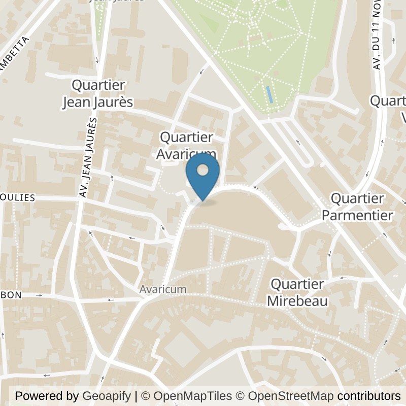 Map: location of Fitness Park Bourges - Avaricum in Bourges