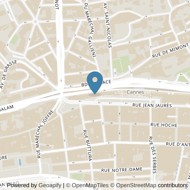 Map: location of Fitness Park Cannes - Gare in Cannes Alpes-Maritimes