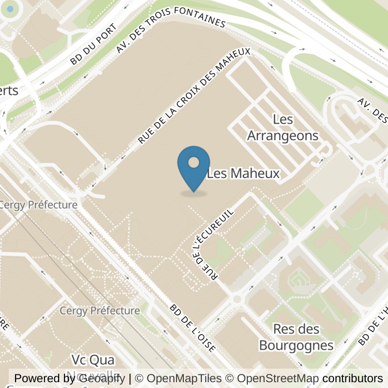 Map: location of Fitness Park Cergy - Les 3 Fontaines in Cergy Val-d'Oise