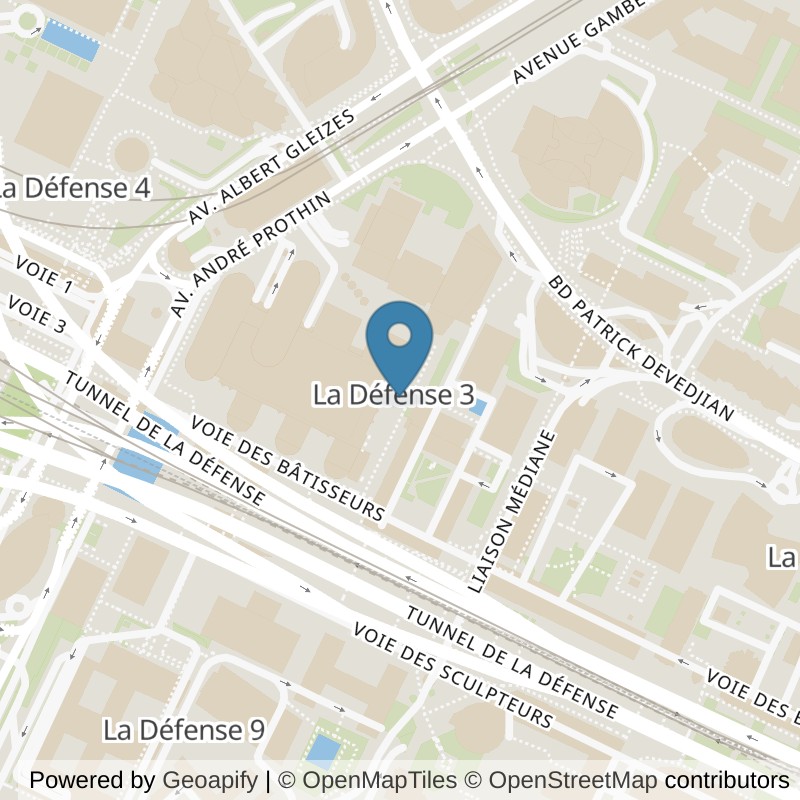 Map: location of Fitness Park La Défense - Cœur Défense in Courbevoie Hauts-de-Seine