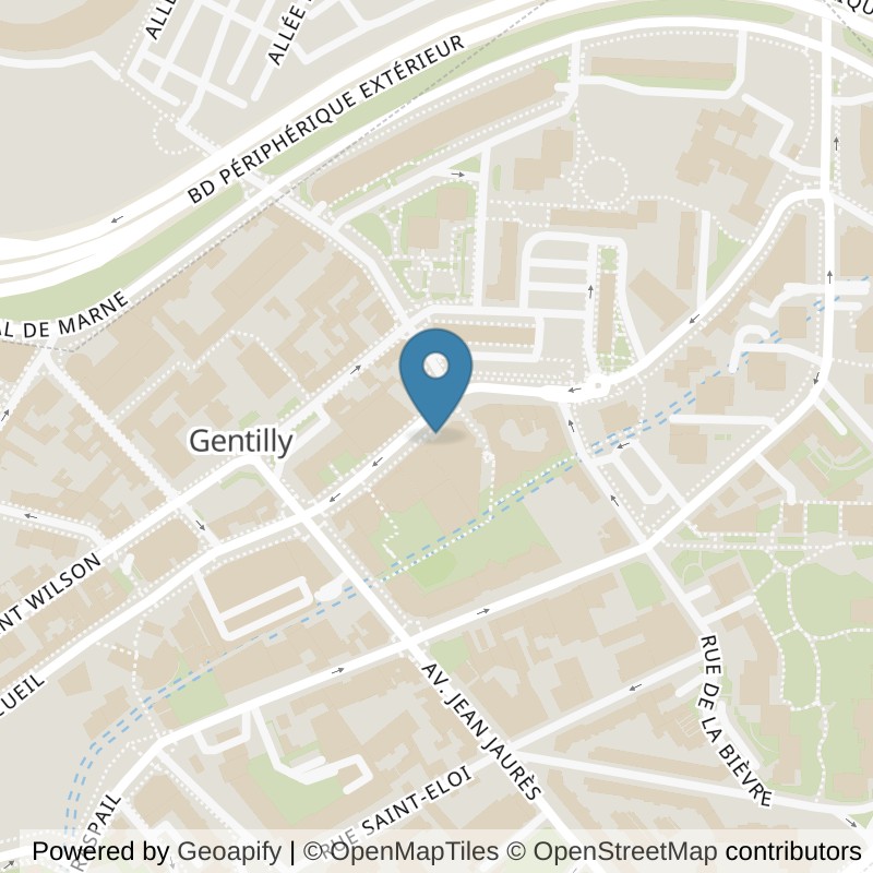 Map: location of Fitness Park Gentilly in Gentilly