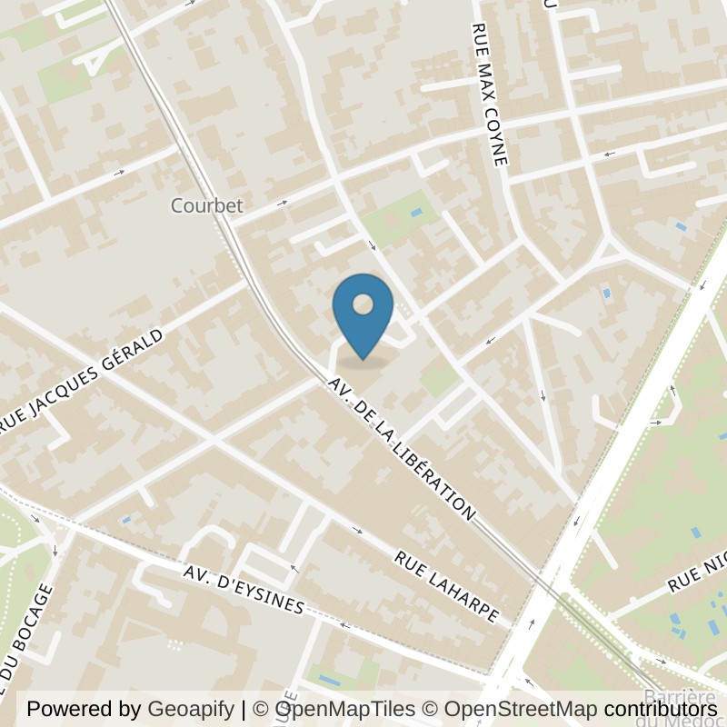 Map: location of Fitness Park Le Bouscat in Le Bouscat