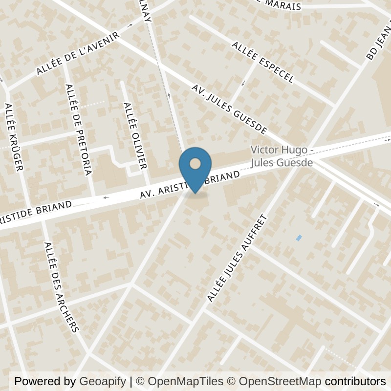 Map: location of Fitness Park Les Pavillons-sous-Bois in Les Pavillons-sous-Bois Seine-Saint-Denis