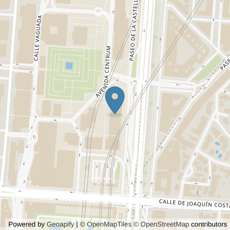 Map: location of Fitness Park Madrid - Castellana 85 in Madrid