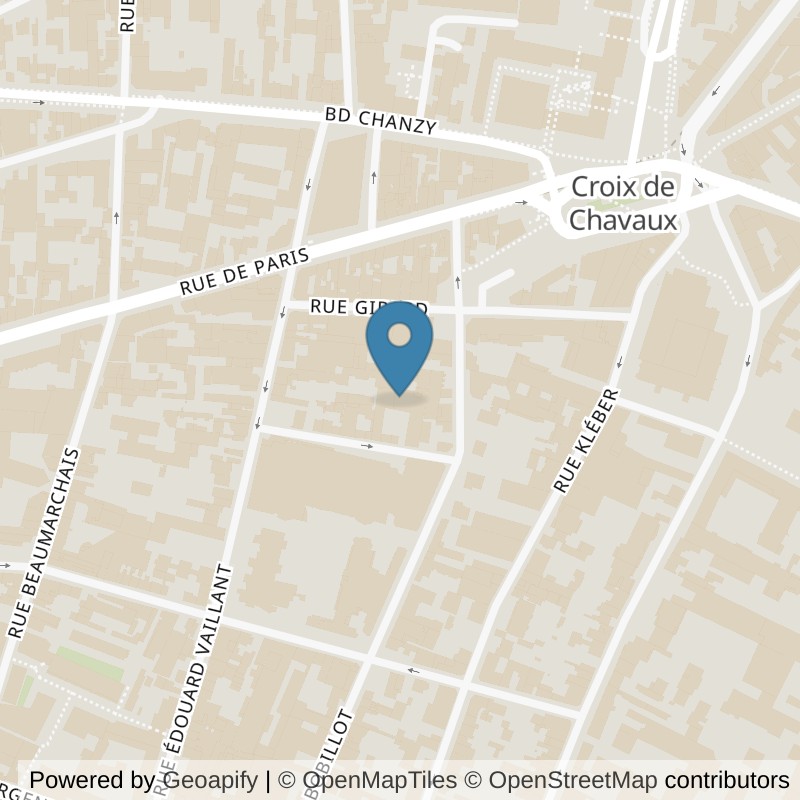 Map: location of Fitness Park Montreuil in Montreuil Seine-Saint-Denis