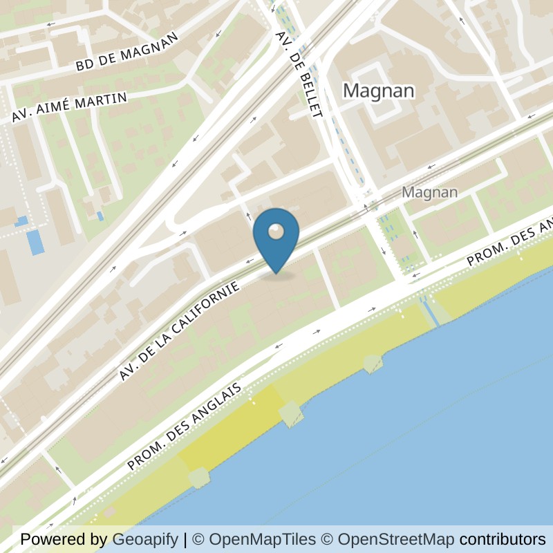 Map: location of Fitness Park Nice - Californie in Nice Alpes-Maritimes