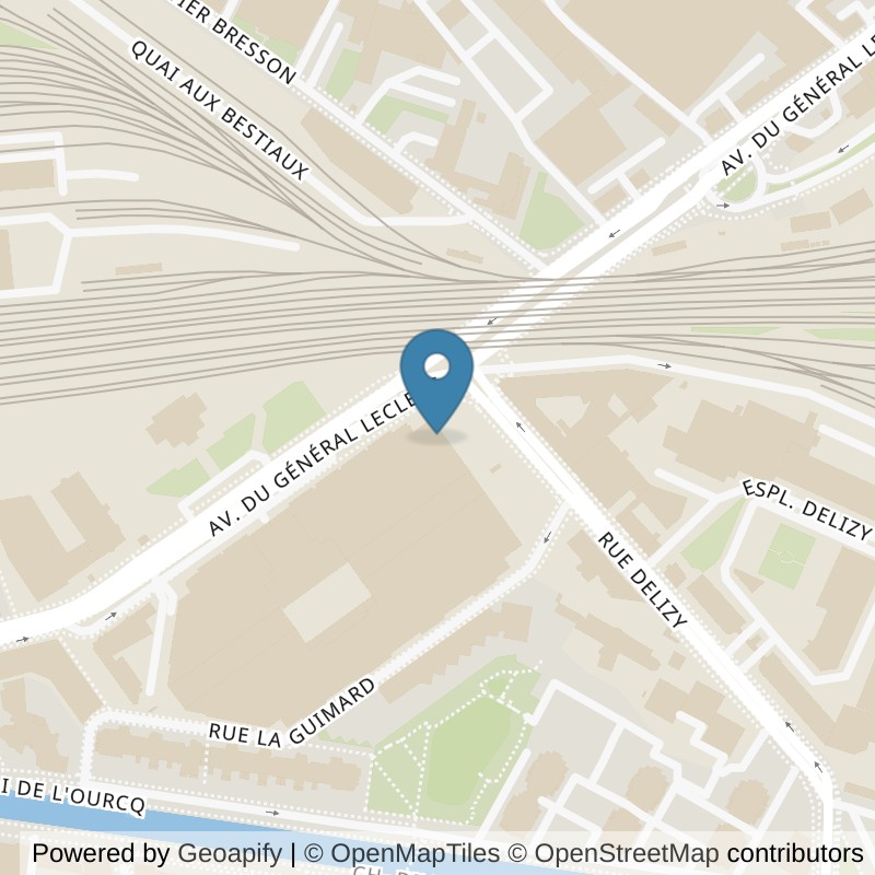 Map: location of Fitness Park Pantin in Pantin Seine-Saint-Denis