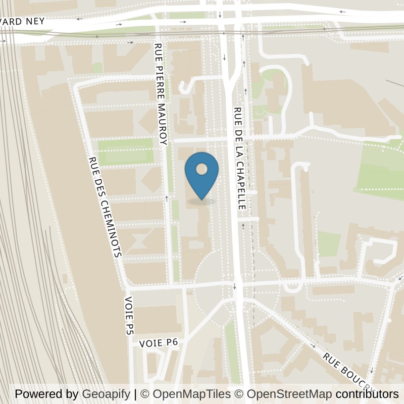 Map: location of Fitness Park Paris - La Chapelle in Paris