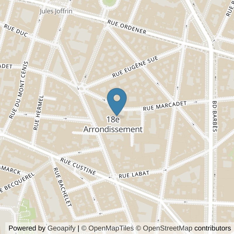 Map: location of Fitness Park Paris - Montmartre in Paris