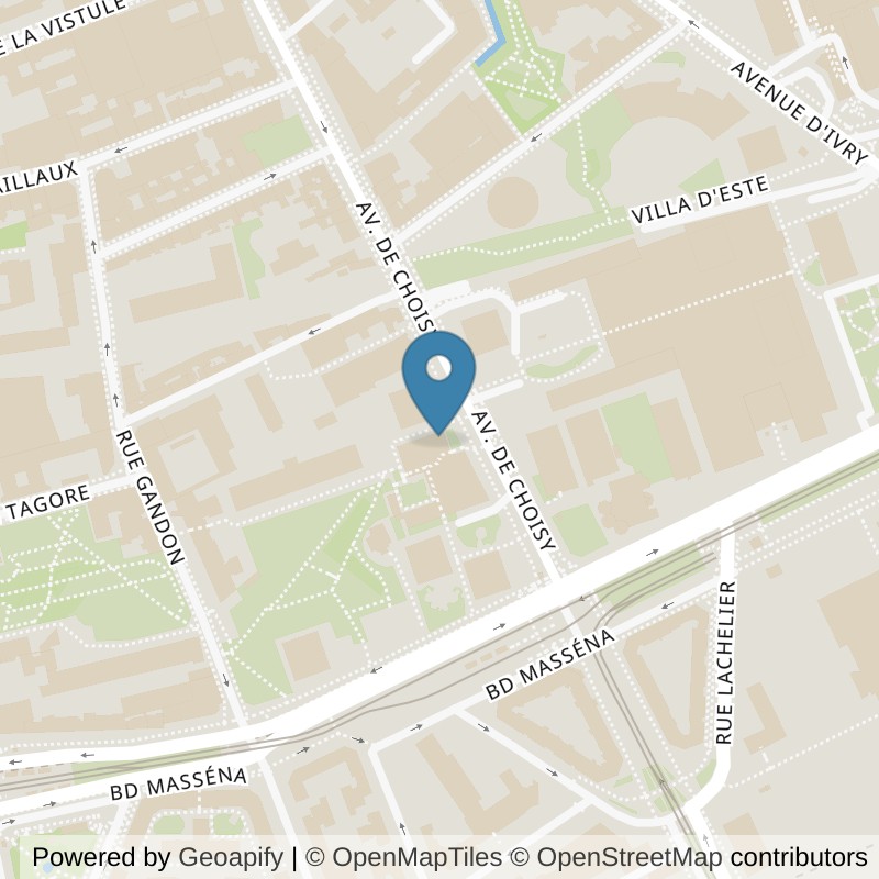 Map: location of Fitness Park Paris - Porte de Choisy in Paris Paris