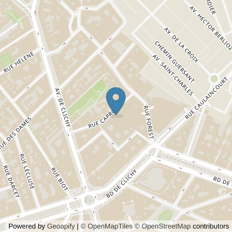 Map: location of Fitness Park Paris - Place de Clichy in Paris Paris