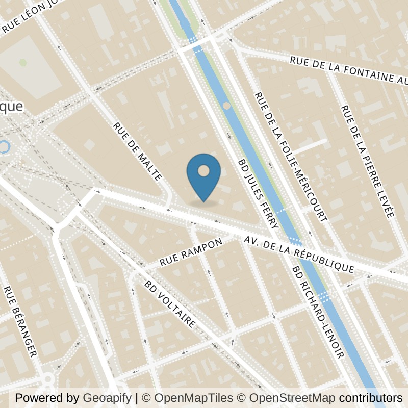 Map: location of Fitness Park Paris - République in Paris Paris