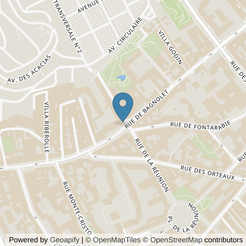Map: location of Fitness Park Paris - 20ème in Paris Paris