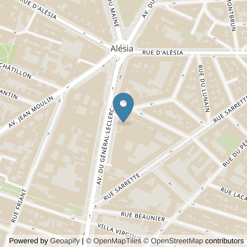 Map: location of Fitness Park Paris - Alésia in Paris Paris