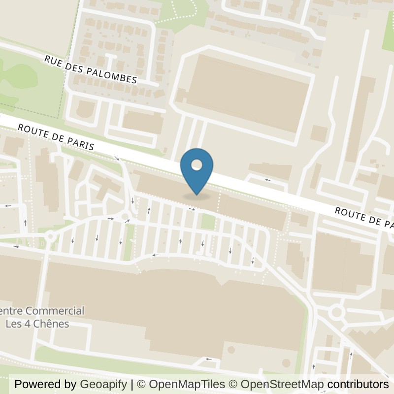 Map: location of Fitness Park Pontault-Combault - Les 4 Chênes in Pontault Combault Seine-et-Marne