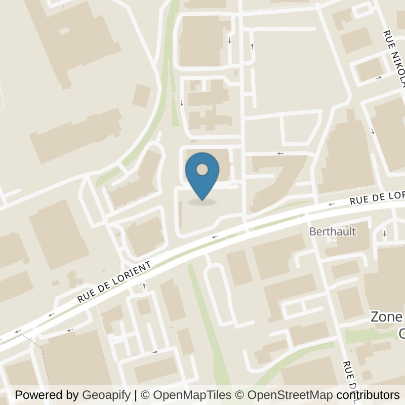 Map: location of Fitness Park Rennes Route de Lorient in Rennes