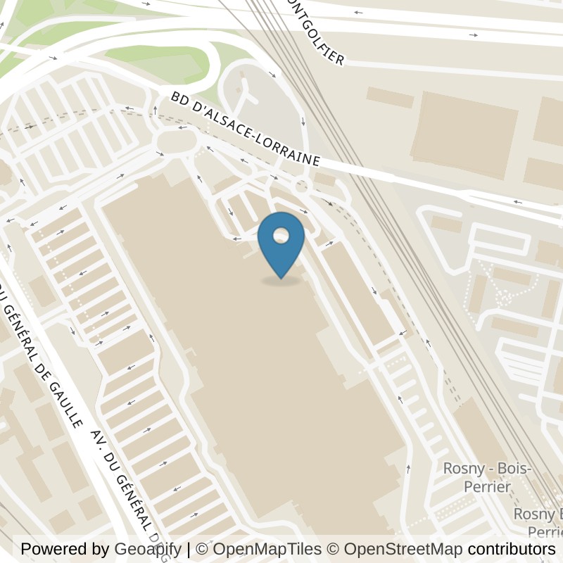 Map: location of Fitness Park Rosny-sous-Bois - Rosny 2 in Rosny-sous-Bois Seine-Saint-Denis