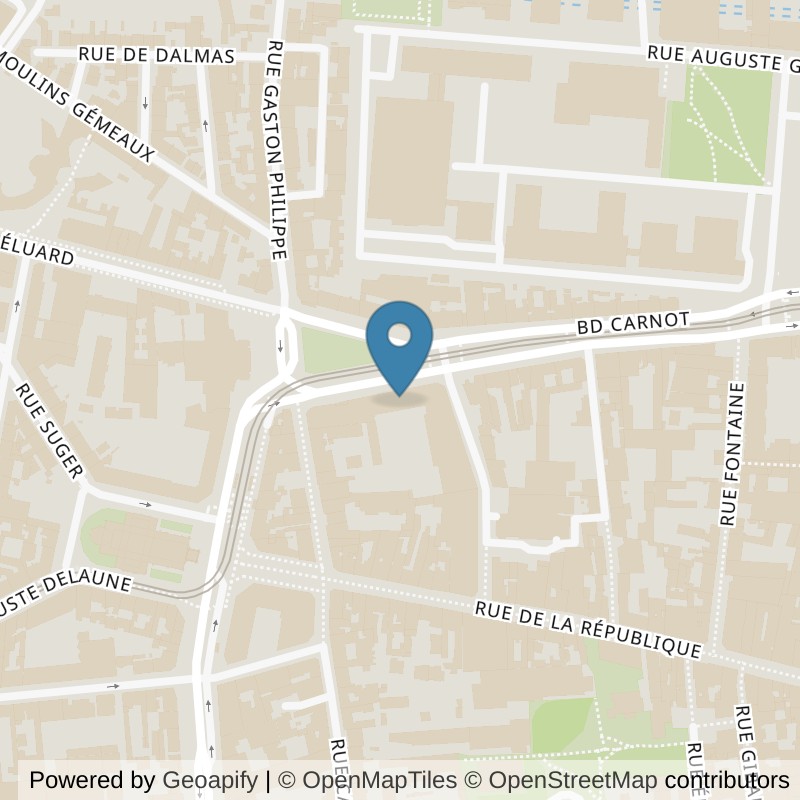 Map: location of Fitness Park Saint-Denis - Carnot in Saint Denis Seine-Saint-Denis