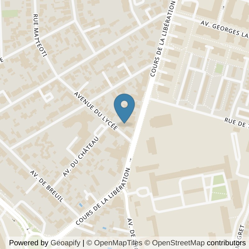Map: location of Fitness Park Talence in Talence Gironde