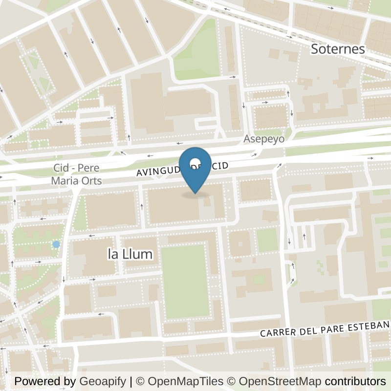Map: location of Fitness Park Valencia - Cid in Valencia