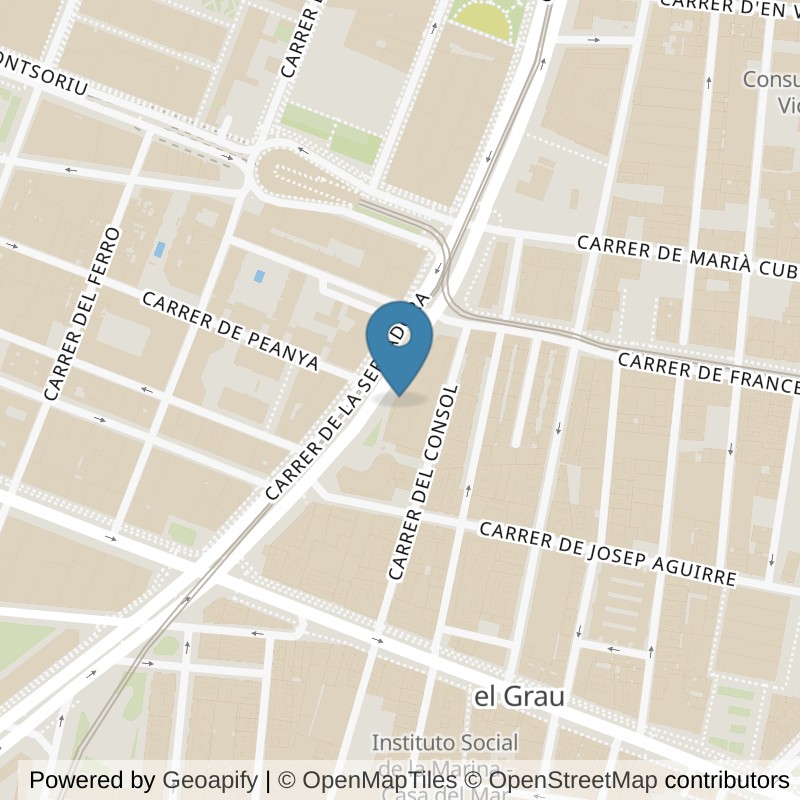 Map: location of Fitness Park Valencia - Maritim in Valencia