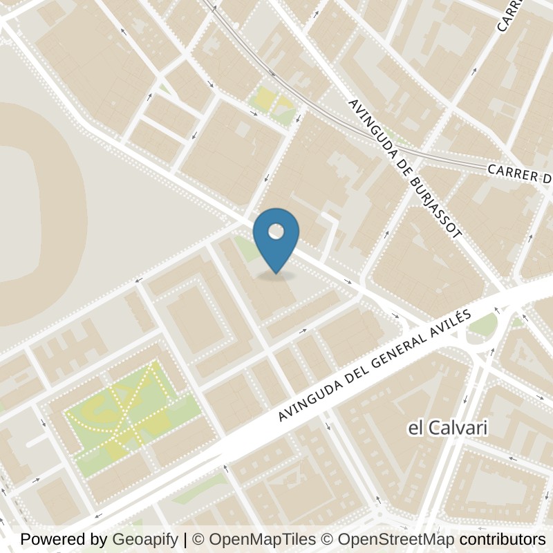 Map: location of Fitness Park Valencia - Nou Mestalla in Valencia