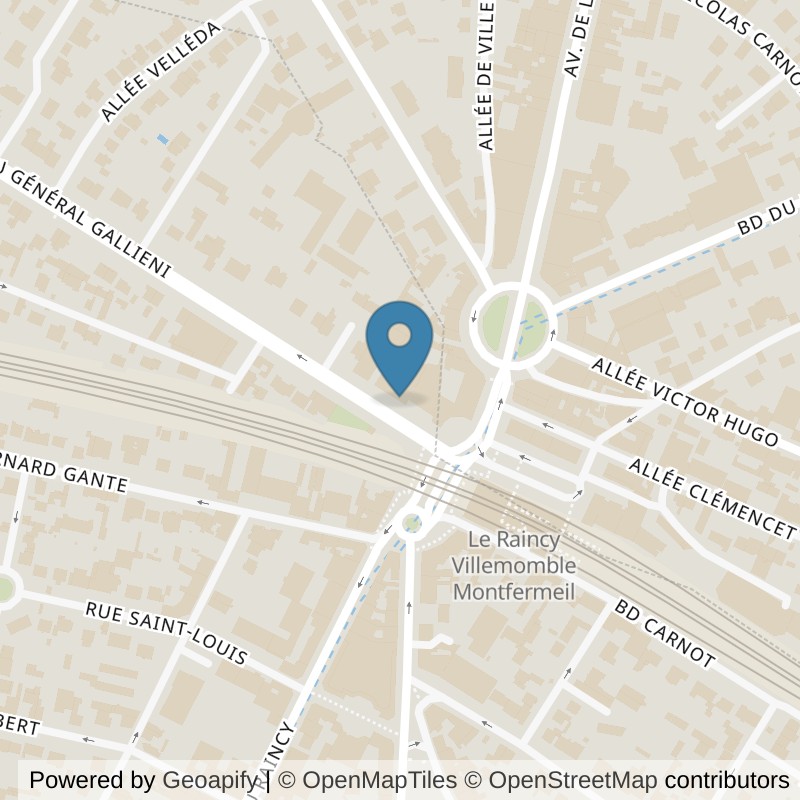 Map: location of Fitness Park Villemomble in Villemomble Seine-Saint-Denis