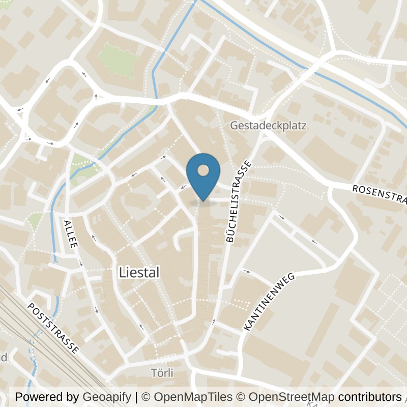 Map: location of Fitness-Studio im Gesundheitszentrum Liestal in Liestal