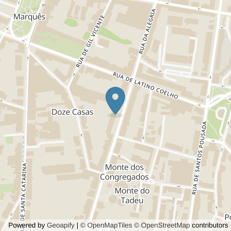 Map: location of Fitness UP Porto - Alegria in Porto