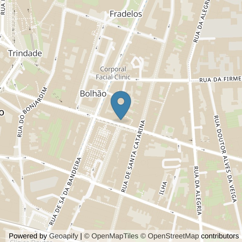 Map: location of Fitness UP Porto - Bolhão in Porto
