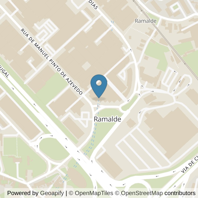 Map: location of Fitness UP Porto - Ramalde Z.Ind. in Porto