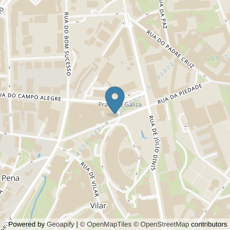Map: location of Fitness UP Porto - Praça Galiza in Porto