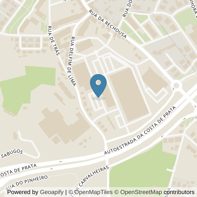 Map: location of Fitness UP V N Gaia - Rechousa in Canelas