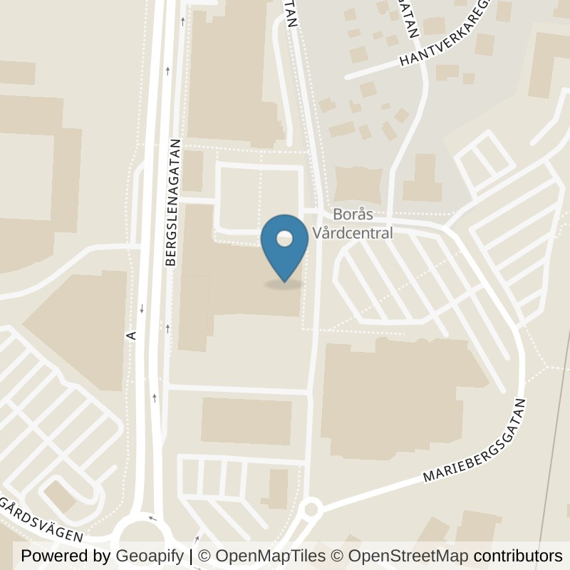 Map: location of Fitness24Seven Borås Knalleland Group in Borås