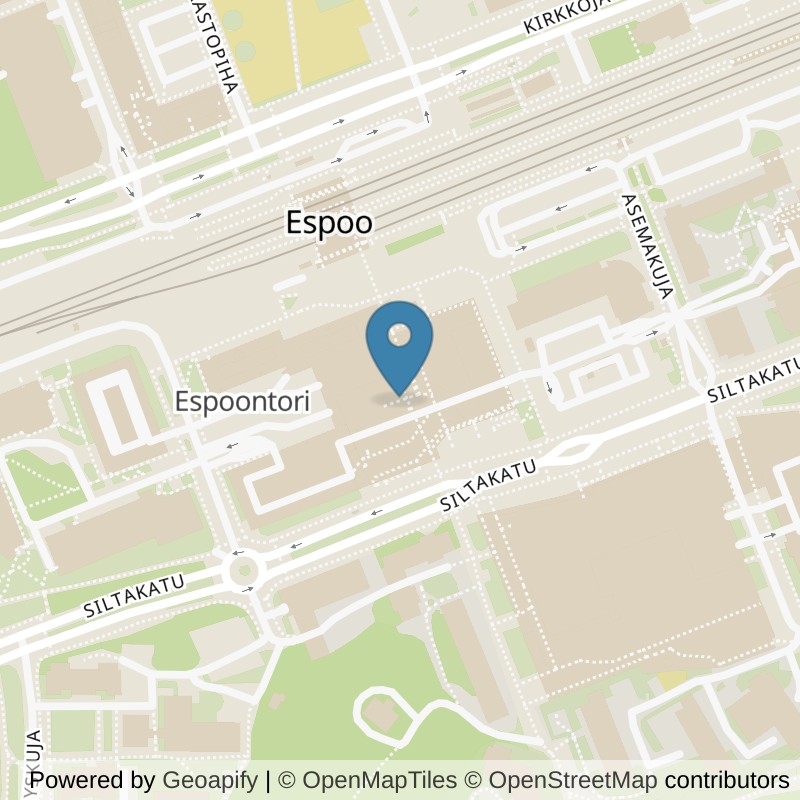 Map: location of Fitness24Seven Espoo Espoontori in Espoo