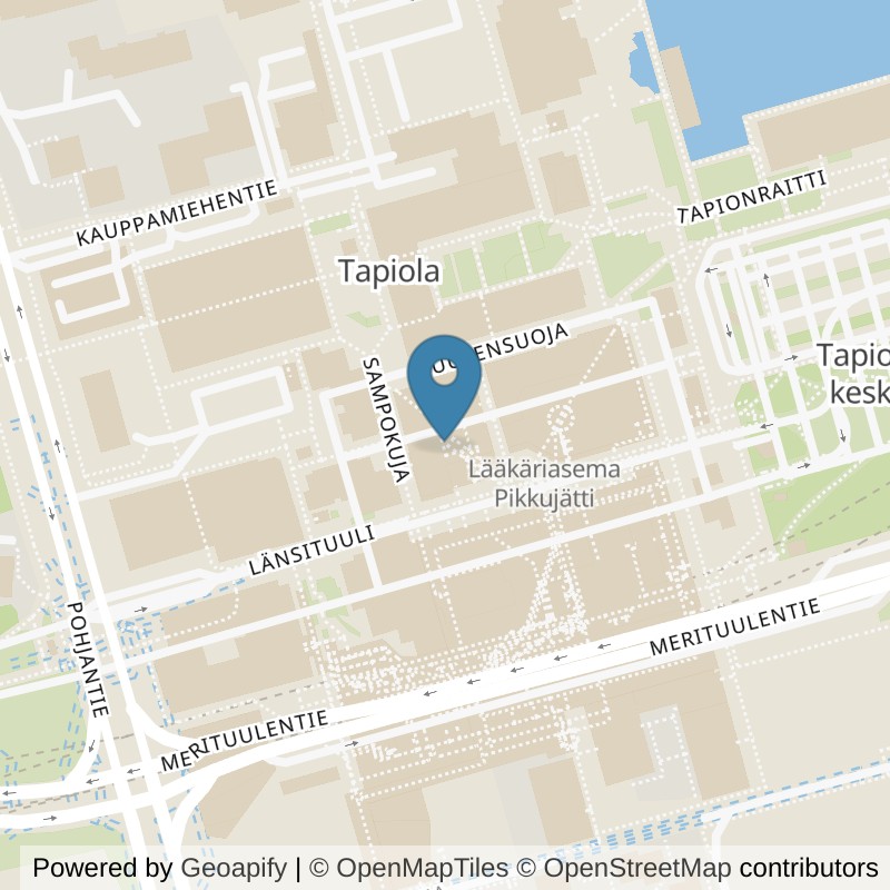 Map: location of Fitness24Seven Espoo Tapiola in Espoo