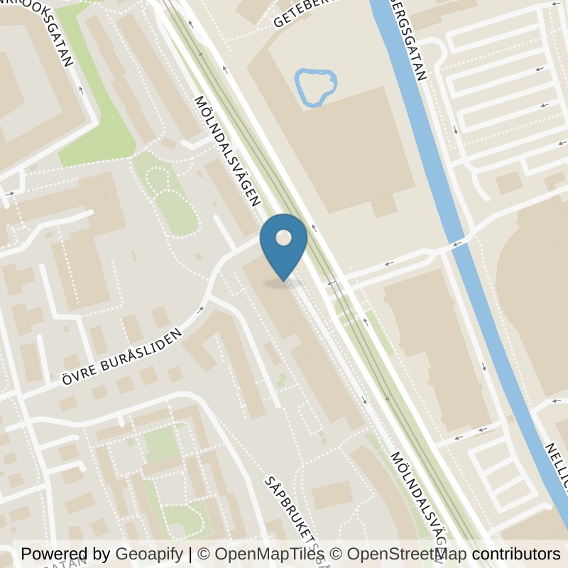 Map: location of Fitness24Seven Göteborg Almedal in Göteborg